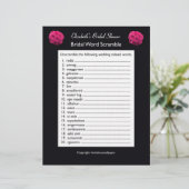 Bridal Polterabend Word Scramble Game (Stehend Vorderseite)