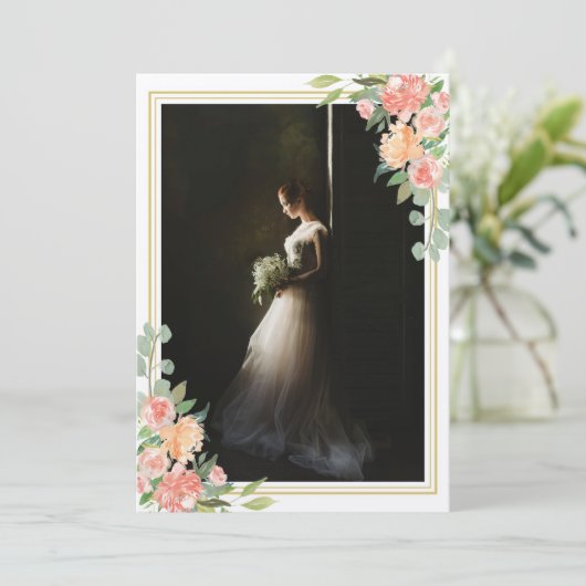 Bridal Portrait Floral Foto Keepake Wedding (Stehend Vorderseite)
