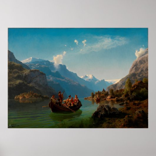 Bridal-Prozession auf dem Hardangerfjord Poster (Vorne)