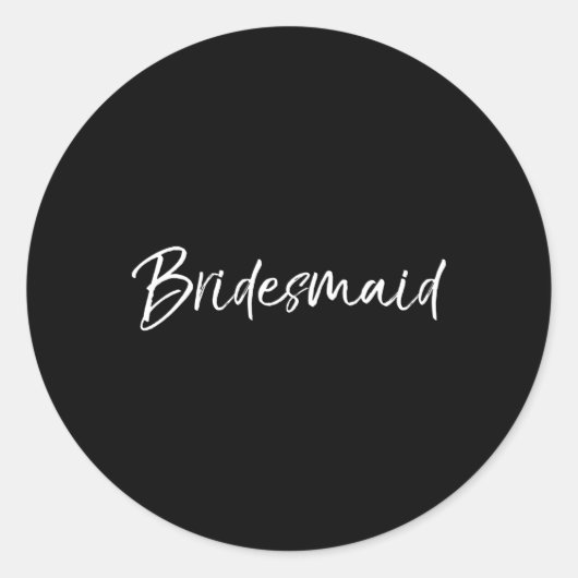 Bridal Py für Bridesmaid Runder Aufkleber (Vorderseite)