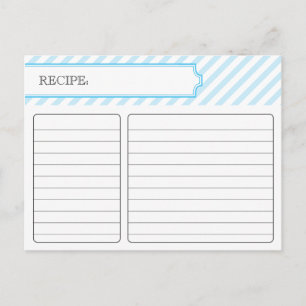Bridal Recipe Card - Blau Postkarte