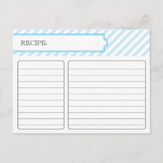 Bridal Recipe Card - Blau Postkarte