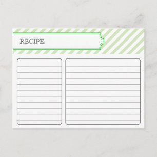Bridal Recipe Card - Green Postkarte