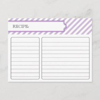 Bridal Recipe Card - Lila Postkarte