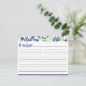 Bridal Recipe Card | Limon und Marine (Stehend Vorderseite)