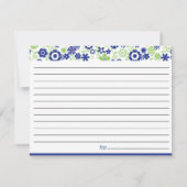 Bridal Recipe Card | Limon und Marine (Rückseite)