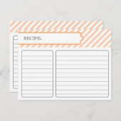Bridal Recipe Card - Orange Postkarte (Vorne/Hinten)