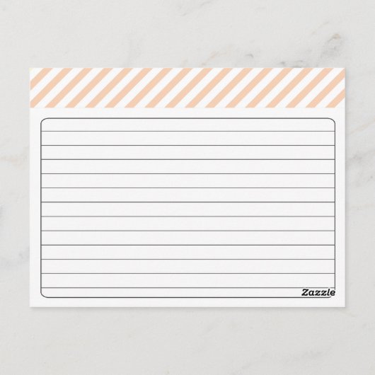 Bridal Recipe Card - Orange Postkarte (Rückseite)