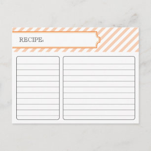 Bridal Recipe Card - Orange Postkarte