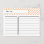 Bridal Recipe Card - Orange Postkarte (Vorderseite)