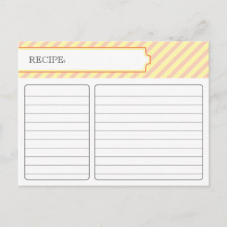 Bridal Recipe Card - orange und gelb Postkarte