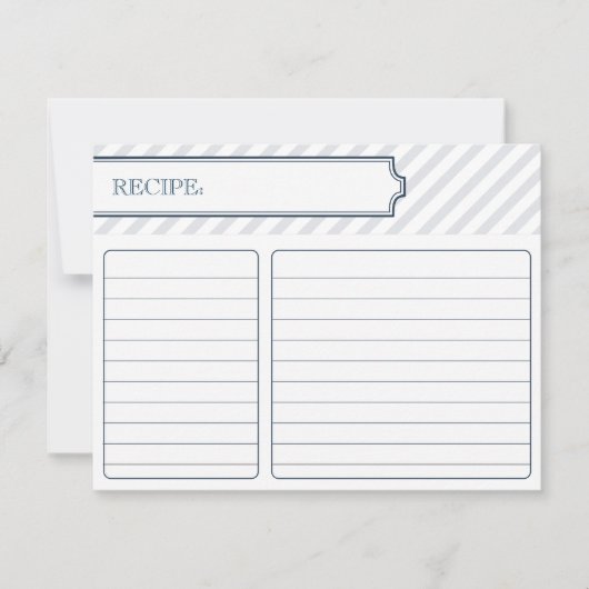 Bridal Recipe Card | Peacock Blue (Vorderseite)