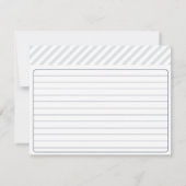 Bridal Recipe Card | Peacock Blue (Rückseite)