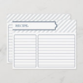 Bridal Recipe Card | Peacock Blue (Vorne/Hinten)