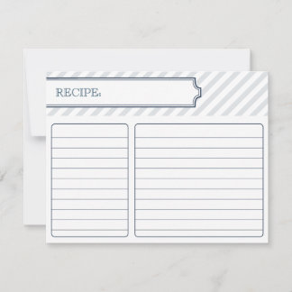 Bridal Recipe Card | Peacock Blue
