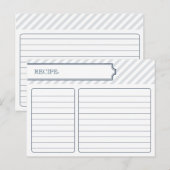 Bridal Recipe Card | Peacock Blue Postkarte (Vorne/Hinten)