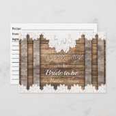 Bridal Rezept in einem rustikalen Holz und Spitzen (Vorne/Hinten)