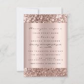 Bridal Rose Gold Spark Glitzer Einladung (Vorderseite)