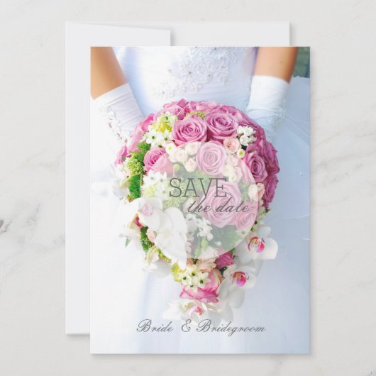 Bridal Save the Date - Lace Blume Bouquet Wedding (Vorderseite)