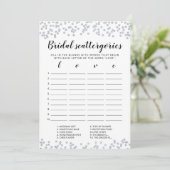 Bridal Scattergories editierbare Brautparty Card Einladung (Stehend Vorderseite)