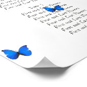 Bridal Seating Chart personalisieren Destiny Desti Poster (Ecke)