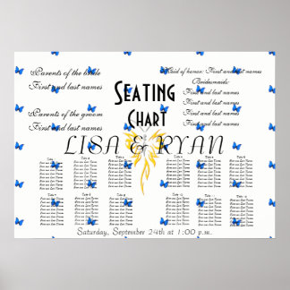 Bridal Seating Chart personalisieren Destiny Desti Poster