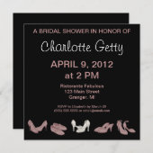 Bridal Shoes Bridal Dusche Einladungen (Vorne/Hinten)