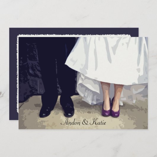 Bridal Shoes Probe Einladung (Vorne/Hinten)
