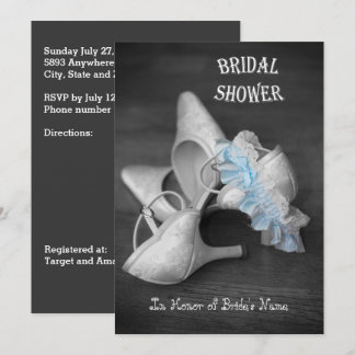 Bridal Shoes und Garter Gürtel Brautparty laden ei Einladung
