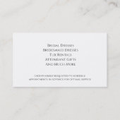 Bridal Shop Business Card Visitenkarte (Rückseite)