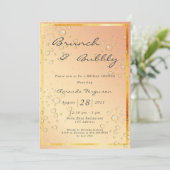 Bridal Showe brunch blubbly golden blubbles Einladung (Stehend Vorderseite)