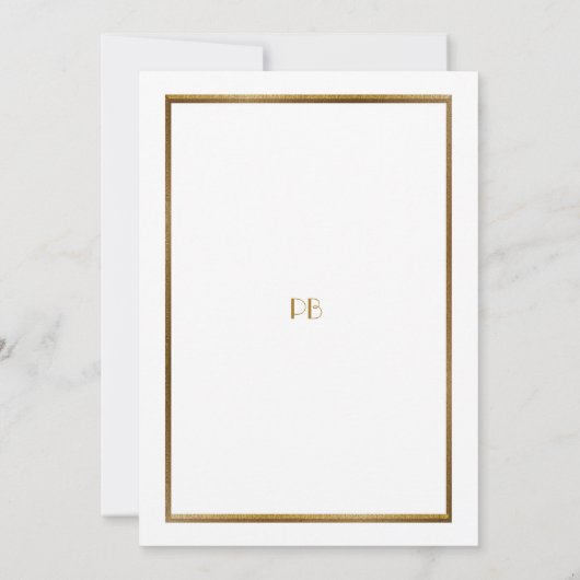 Bridal Showeinladung, großartiger Gatsby, weiß, go Einladung (Rückseite)