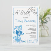 Bridal Showeinladung - Tee Einladung (Stehend Vorderseite)