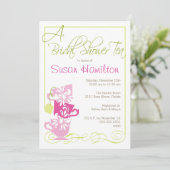 Bridal Showeinladung - Tee Einladung (Stehend Vorderseite)