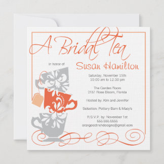 Bridal Showeinladung - Tee Einladung