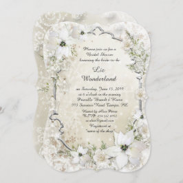 Bridal Showeinladung, Winter Wonderland, Halterung Einladung