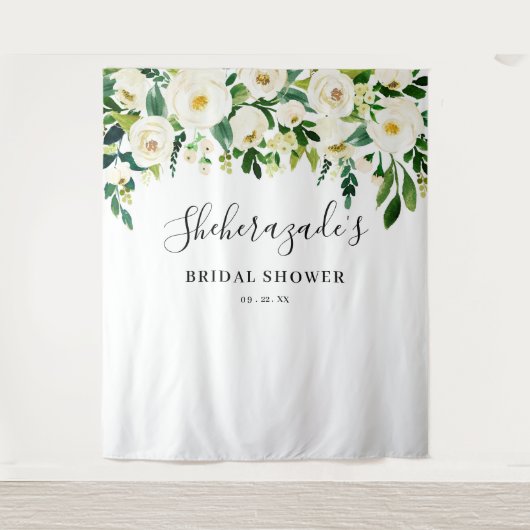 Bridal Shower Backdrop, Foto Prop, Foto Booth Wandteppich (Vorderseite)