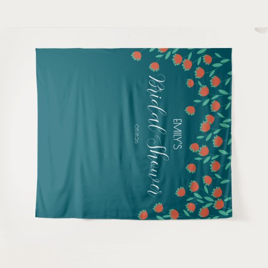 Bridal Shower Backdrop Wandteppich (Vorderseite (Horizontal))