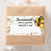 Bridal Shower Balloon Confetti Paper Name Tag (Insitu)