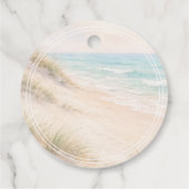 Bridal Shower beach coastal elegant DIY Geschenkanhänger (Rückseite)