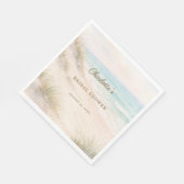 Bridal Shower beach coastal elegant luncheon Serviette (Ecke)