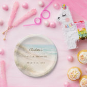 Bridal Shower beach coastal elegant Pappteller (Party)