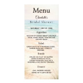 Bridal Shower beach party menu card Werbekarte (Vorne)