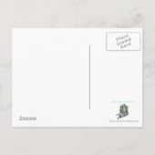 Bridal Shower blue invitation Einladungspostkarte (Rückseite)