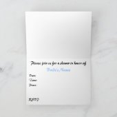Bridal Shower : Blue Rose : Einladung (Innenseite)