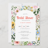 bridal shower boho vintage invitation einladung (Vorderseite)