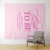 Bridal shower Bride to Be backdrop pink Wandteppich (Beispiel (Horizontal))