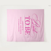 Bridal shower Bride to Be backdrop pink Wandteppich (Vorderseite (Horizontal))