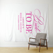 Bridal shower Bride to Be backdrop pink Wandteppich (Beispiel (Horizontal))