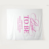 Bridal shower Bride to Be backdrop pink Wandteppich (Vorderseite (Horizontal))